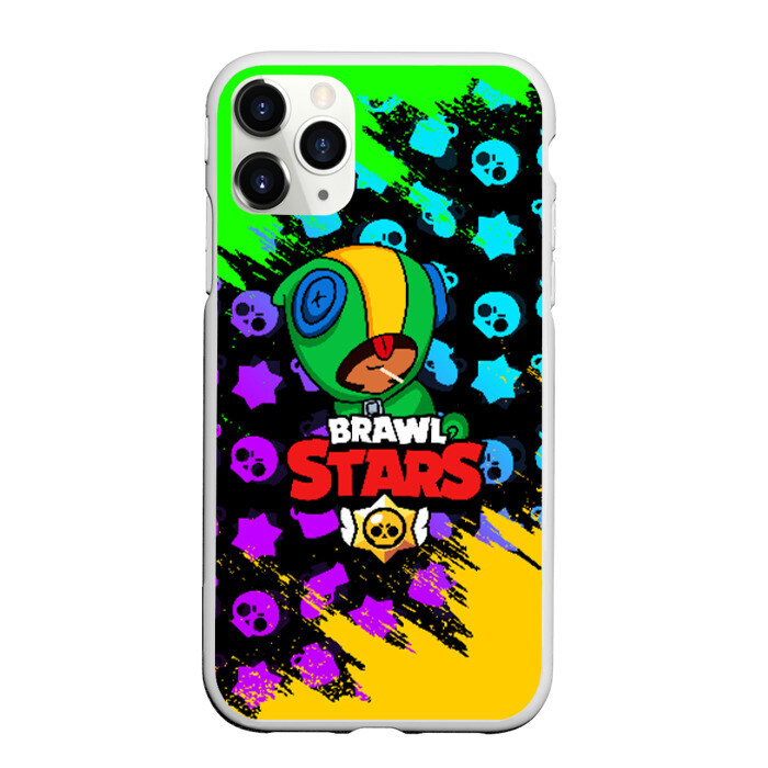 Чехол для iPhone 11 Pro матовый BRAWL STARS LEON фото
