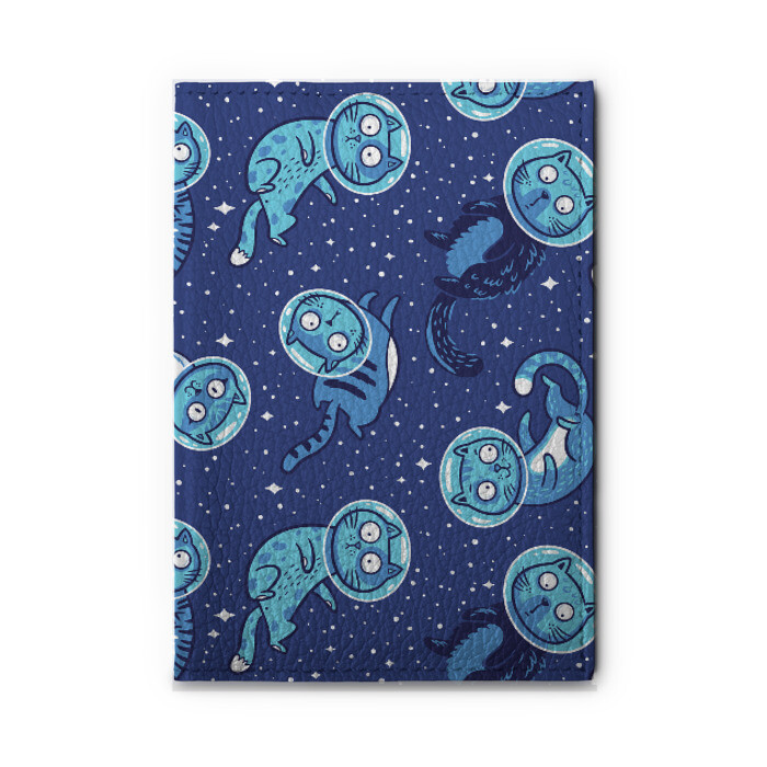 Обложка для автодокументов Кот Космонавт фото