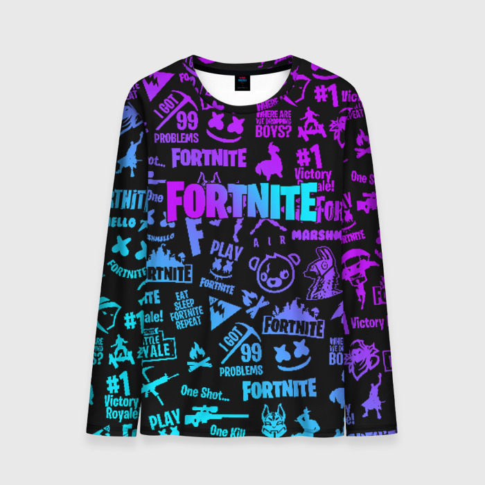 Мужской лонгслив 3D FORTNITE x MARSHMELLO фото