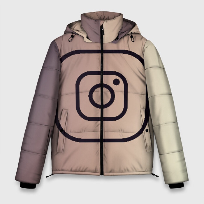Мужская зимняя куртка 3D instagram(simple logo) фото