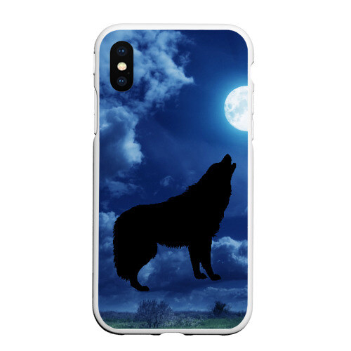 Чехол для iPhone XS Max матовый WOLF фото
