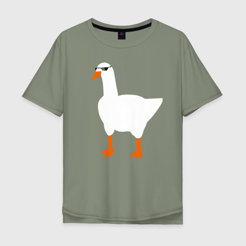 Мужская футболка хлопок Oversize КРУТОЙ ГУСЬ фото