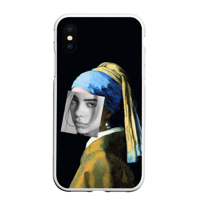 Чехол для iPhone XS Max матовый Billie Eilish с Сережкой фото