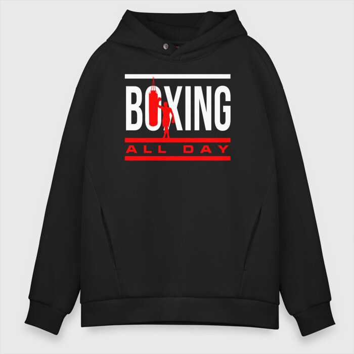 Мужское худи Oversize хлопок Boxing All day фото