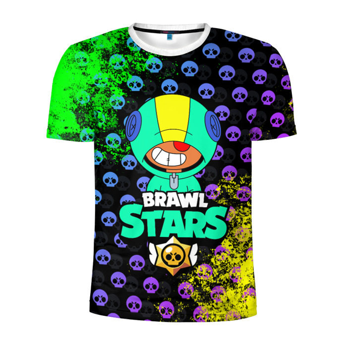 Мужская футболка 3D спортивная Brawl Stars LEON фото