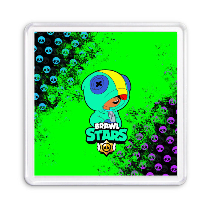 Магнит 55*55 Brawl Stars LEON фото