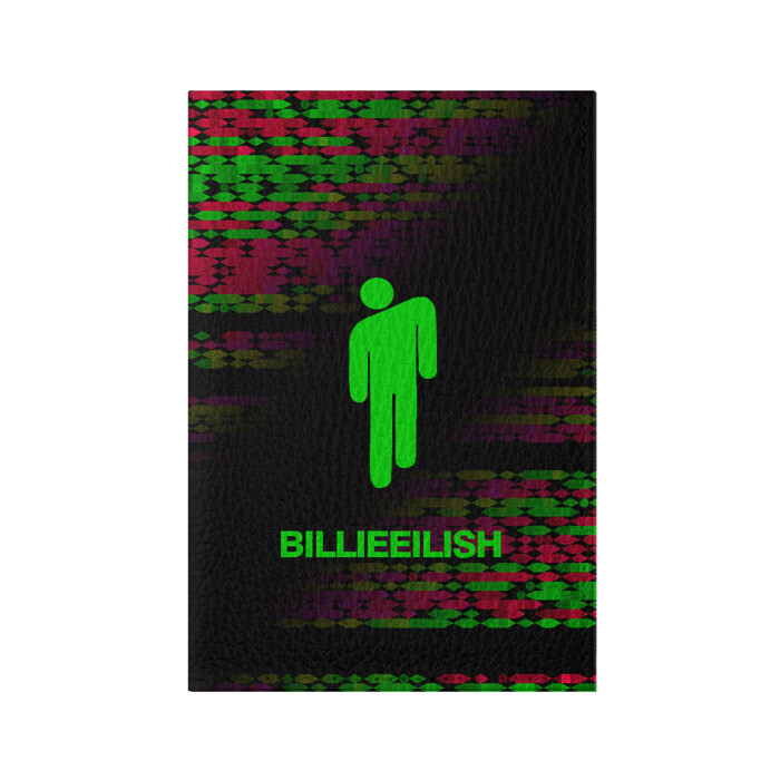 Обложка для паспорта матовая кожа Billie Eilish. фото