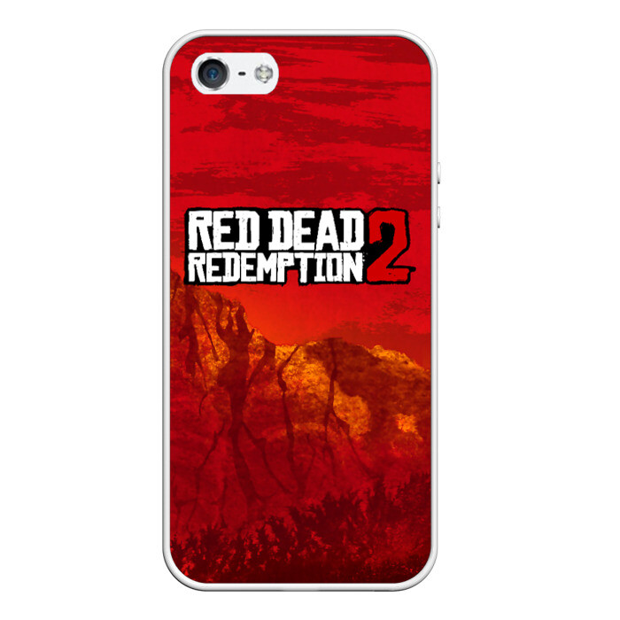 Чехол для iPhone 5/5S матовый RED DEAD REDEMPTION 2 фото