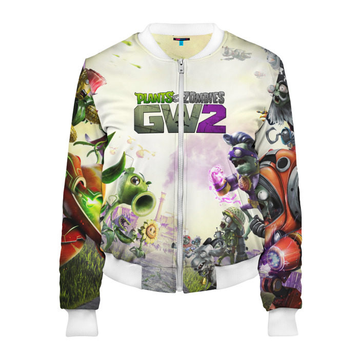 Женский бомбер 3D PLANTS VS ZOMBIES фото