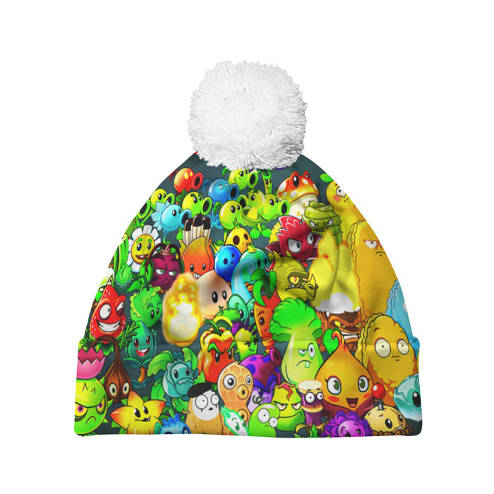 Шапка 3D c помпоном Plants vs. Zombies фото