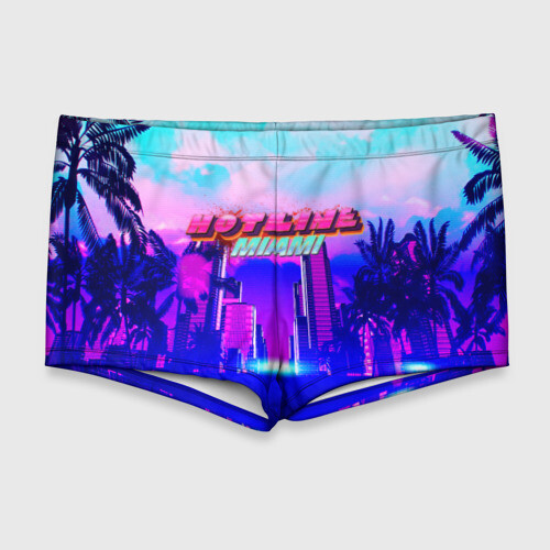 Мужские купальные плавки 3D HOTLINE MIAMI фото