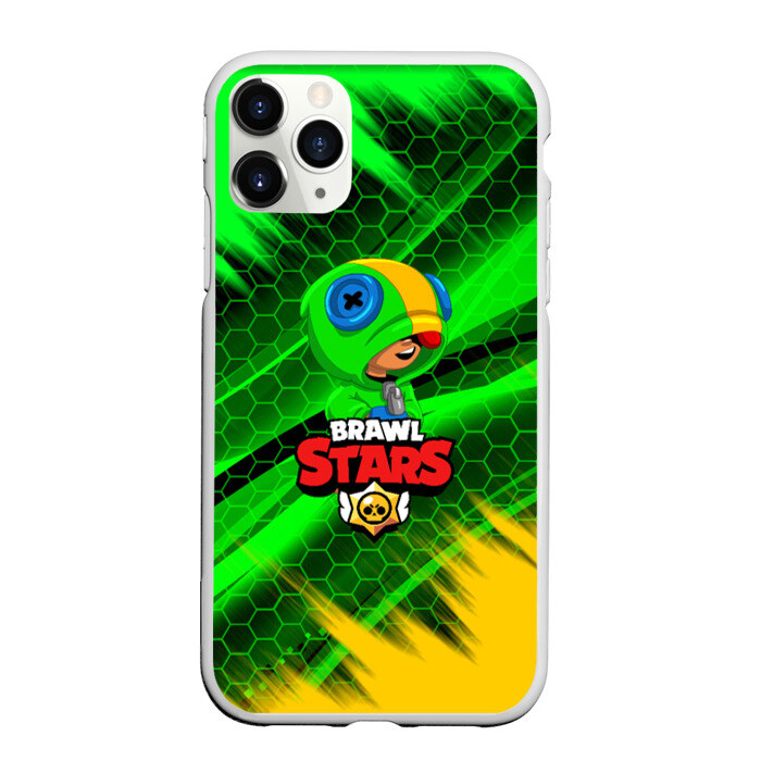 Чехол для iPhone 11 Pro матовый BRAWL STARS LEON фото