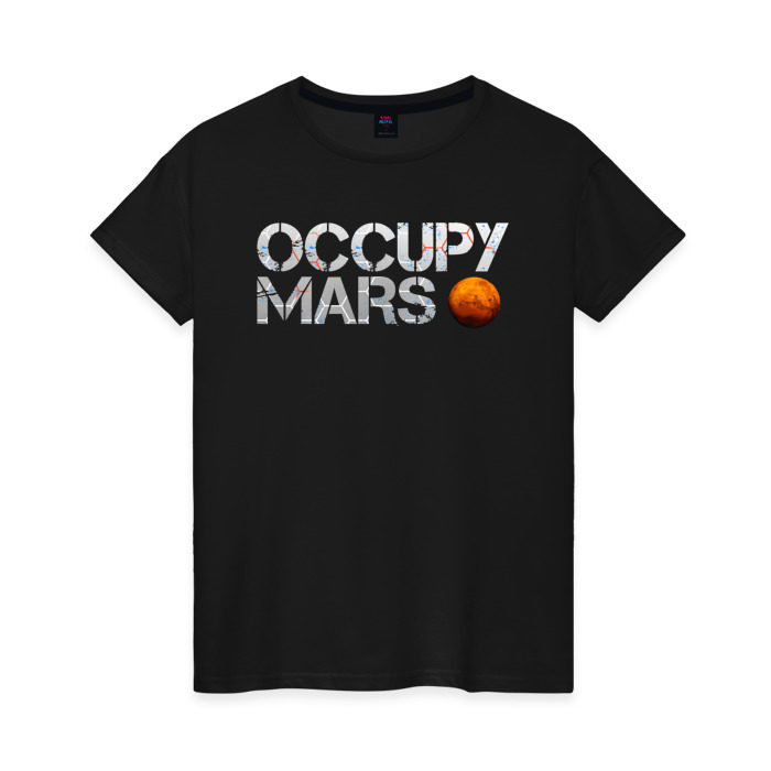 Женская футболка хлопок OCCUPY MARS фото