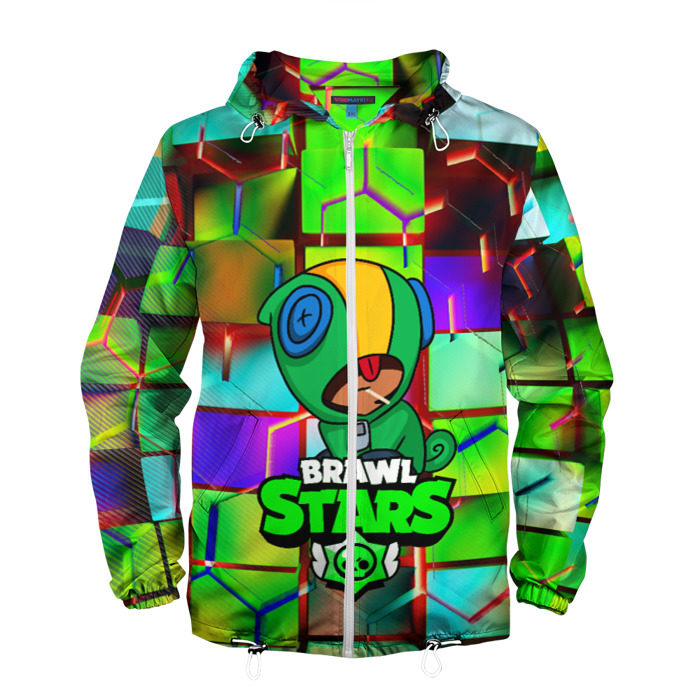 Мужская ветровка 3D BRAWL STARS LEON фото