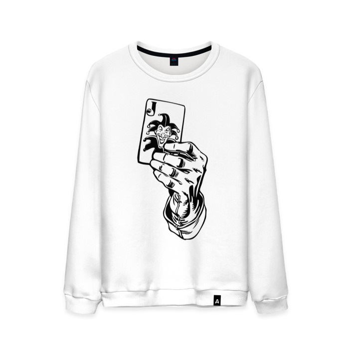 Мужской свитшот хлопок Joker Playing Card фото