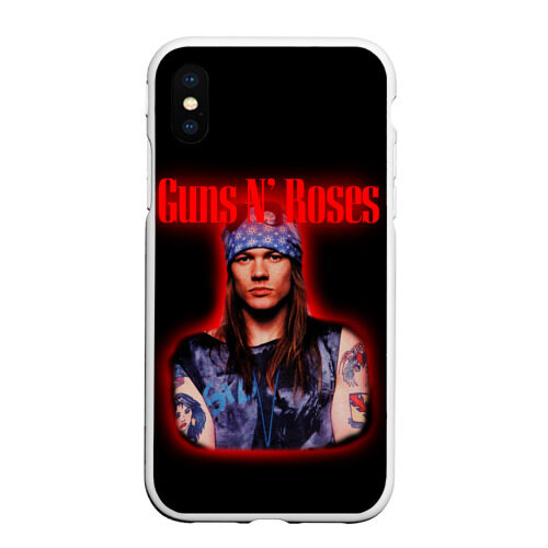 Чехол для iPhone XS Max матовый Guns n roses + Спина фото