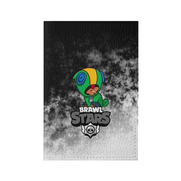 Обложка для паспорта матовая кожа BRAWL STARS LEON фото