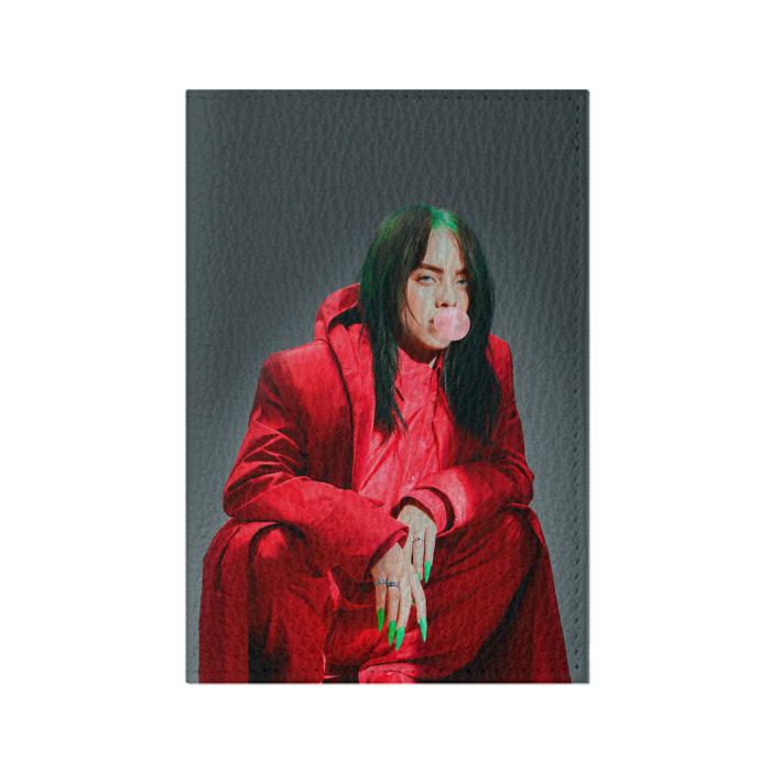 Обложка для паспорта матовая кожа Билли Айлиш фото