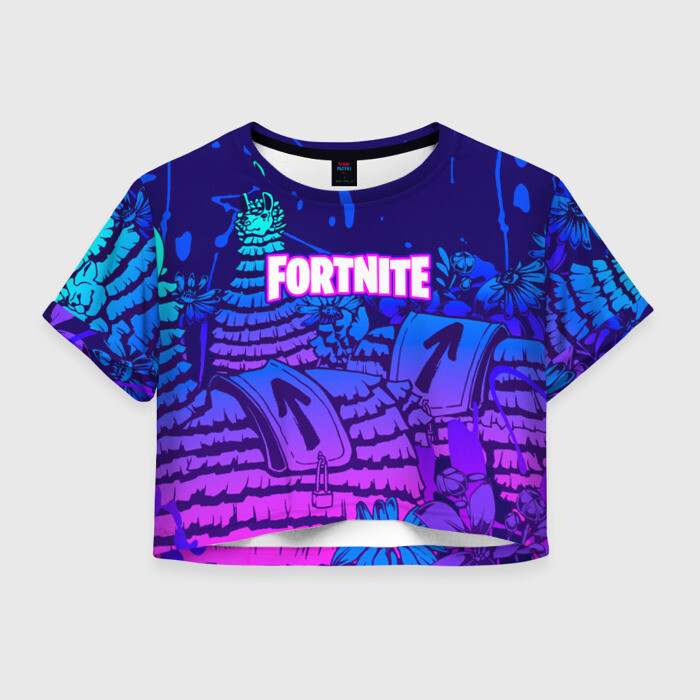 Женская футболка Crop-top 3D Fortnite 11 Loading Screen фото