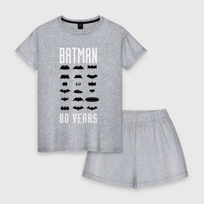 Женская пижама с шортиками хлопок Batman Logos фото