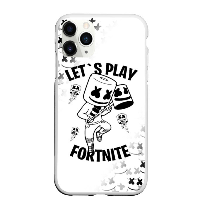 Чехол для iPhone 11 Pro матовый FORTNITE x MARSHMELLO фото