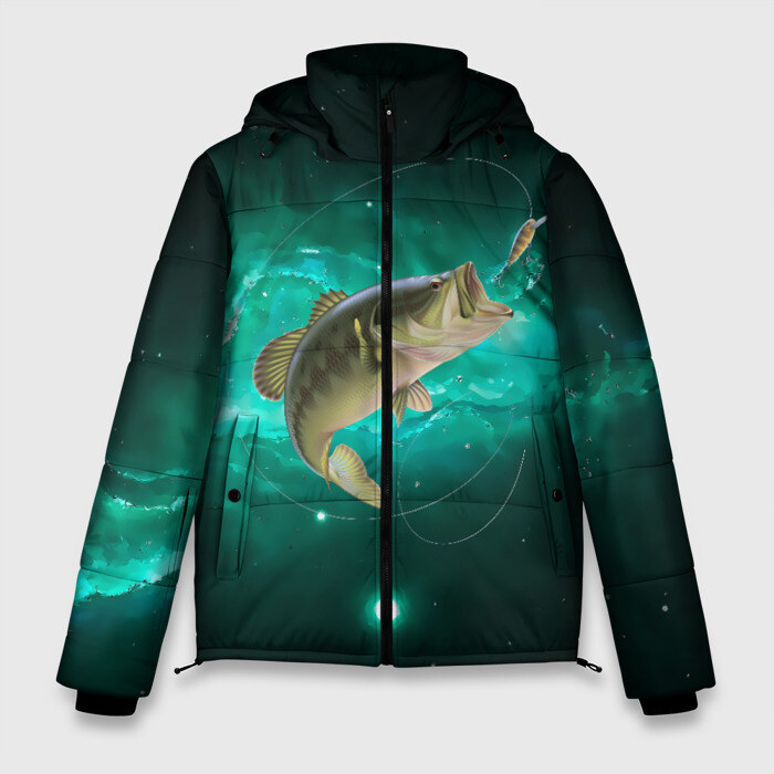 Мужская зимняя куртка 3D Рыбалка на карпа фото