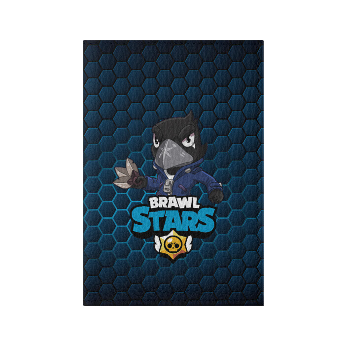 Обложка для паспорта матовая кожа Crow (Brawl Stars) фото