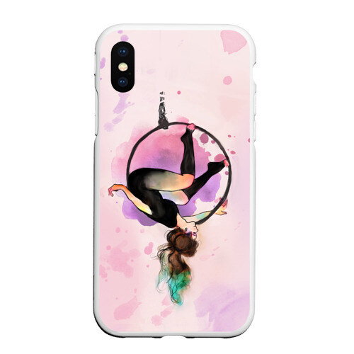 Чехол для iPhone XS Max матовый Гимнастика на кольцах фото