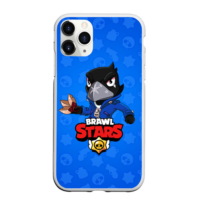Чехол для iPhone 11 Pro матовый BRAWL STARS CROW фото