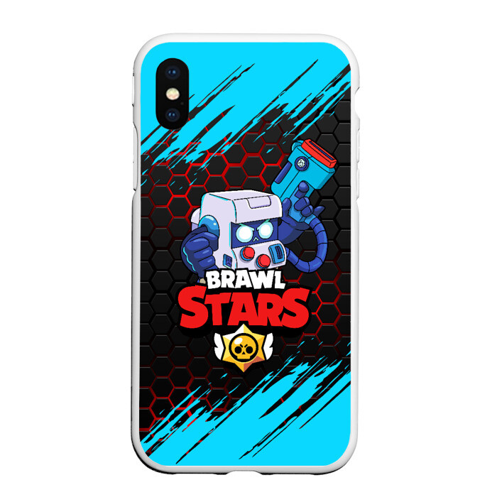 Чехол для iPhone XS Max матовый BRAWL STARS 8-BIT фото