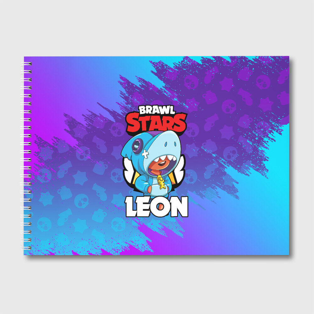 Альбом для рисования BRAWL STARS LEON SHARK фото
