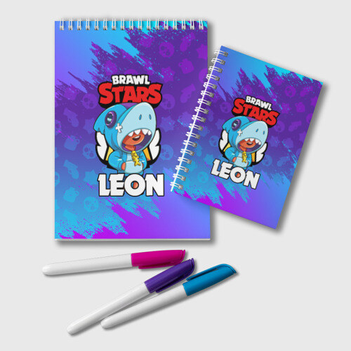 Блокнот BRAWL STARS LEON SHARK фото