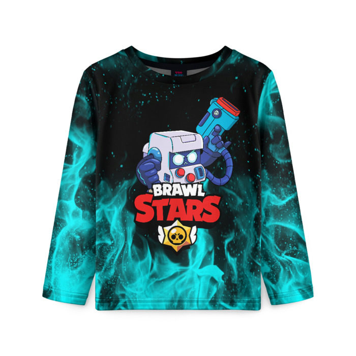 Детский лонгслив 3D BRAWL STARS 8-BIT фото