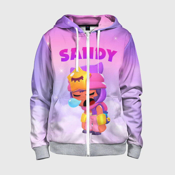 Детская толстовка 3D на молнии BRAWL STARS - SANDY фото