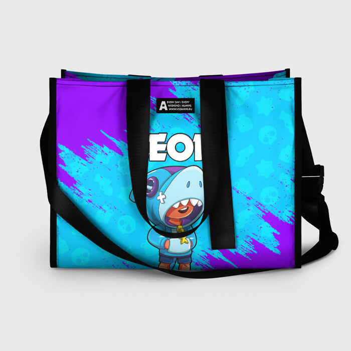 Сумка-шоппер 3D BRAWL STARS LEON SHARK фото