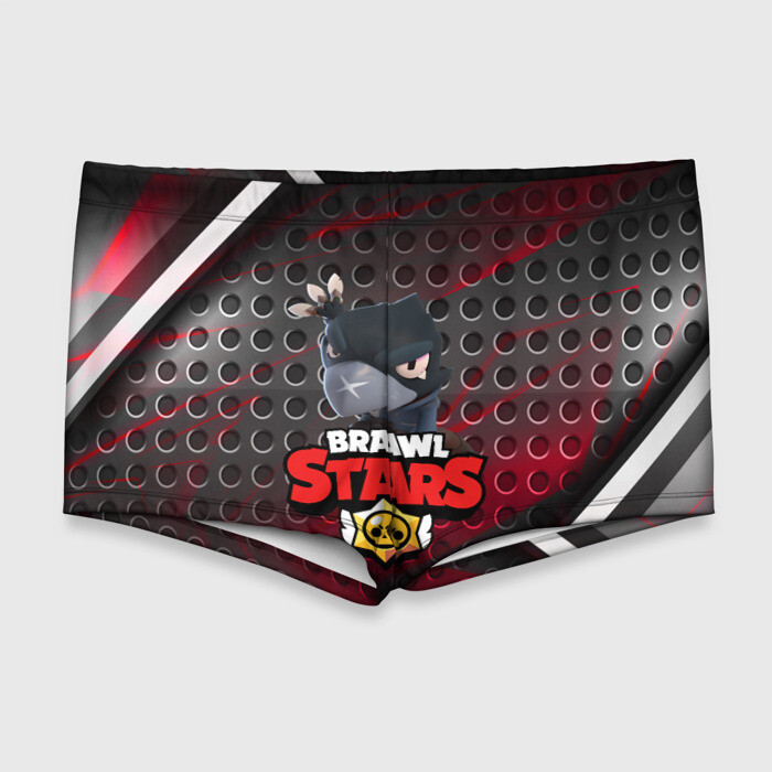 Мужские купальные плавки 3D BRAWL STARS CROW фото