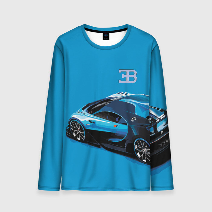 Мужской лонгслив 3D Bugatti фото