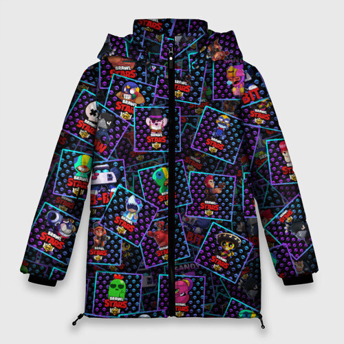Женская зимняя куртка 3D BRAWL STARS ПЕРСОНАЖИ фото