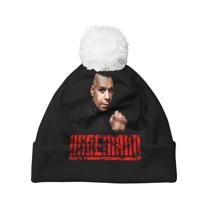 Шапка 3D c помпоном Lindemann + LM (спина) фото