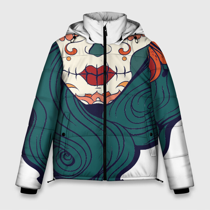 Мужская зимняя куртка 3D Мексиканский сахарный череп фото