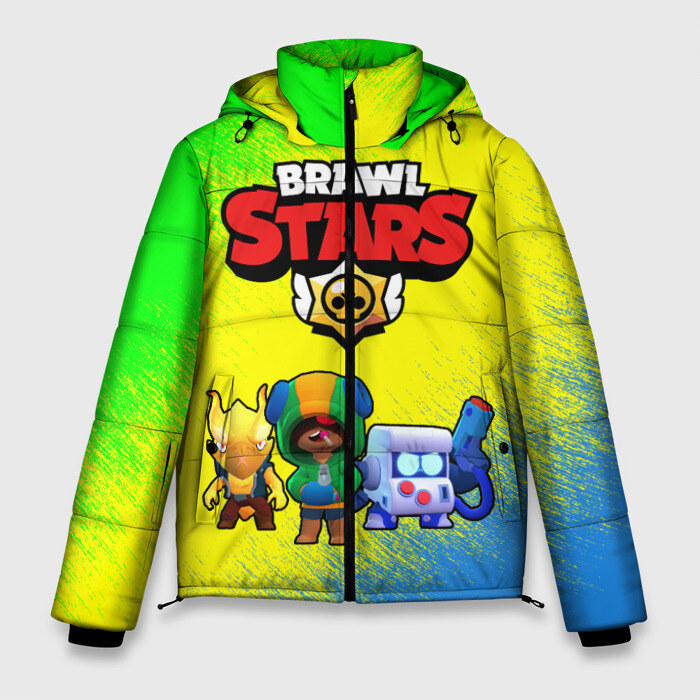 Мужская зимняя куртка 3D Brawl Stars Leon 8-bit Crow фото