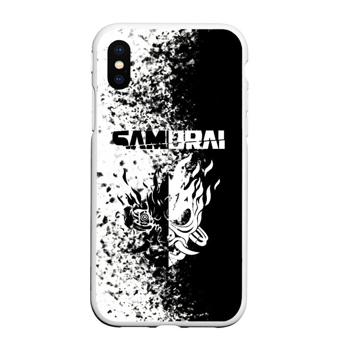 Чехол для iPhone XS Max матовый Cyberpunk 2077 Samurai фото