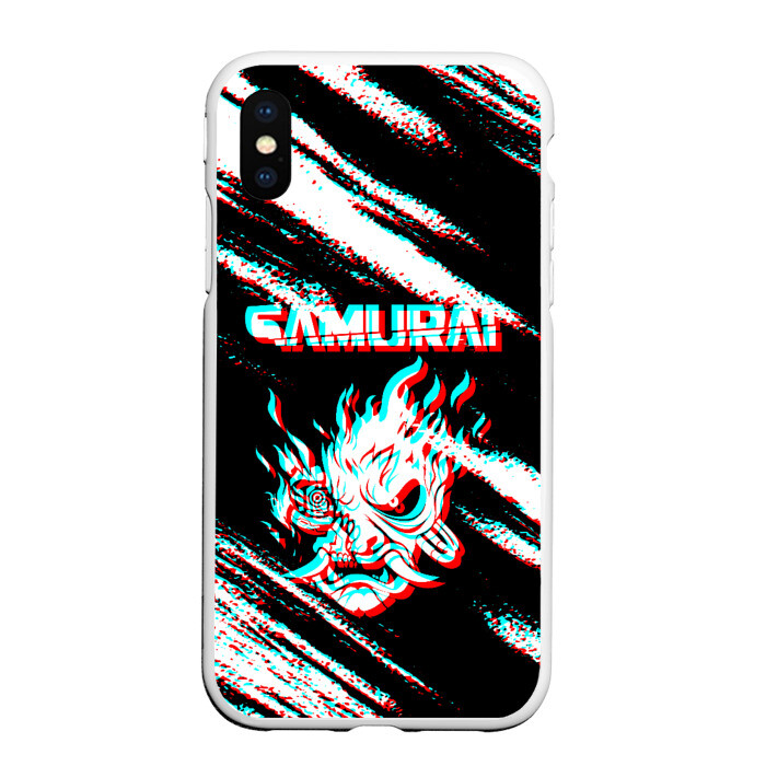 Чехол для iPhone XS Max матовый Samurai Glitch фото