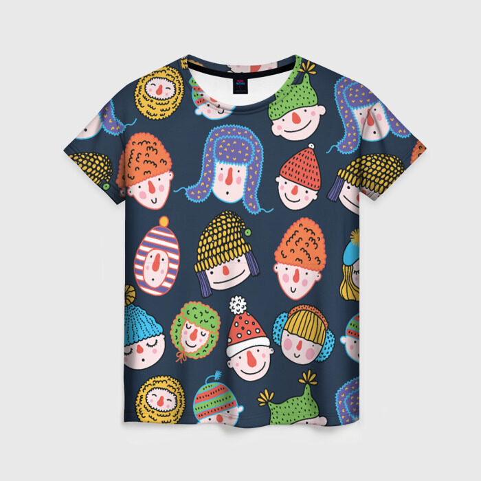 Женская футболка 3D Зимнее настроение фото