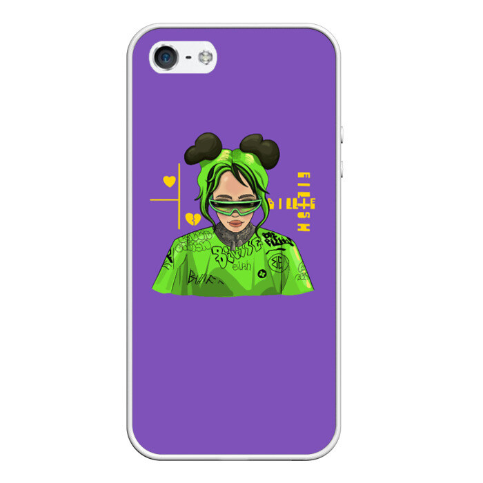Чехол для iPhone 5/5S матовый Billie Eilish Purple фото