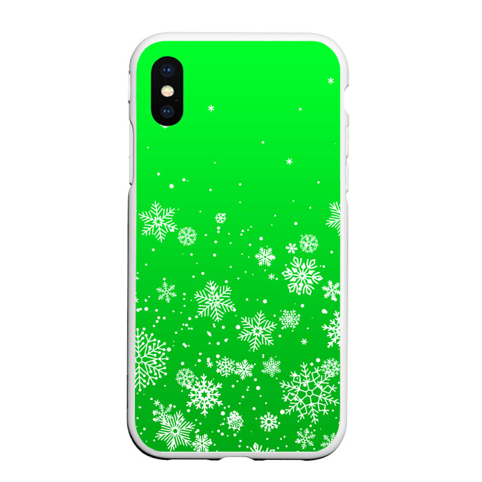 Чехол для iPhone XS Max матовый BRAWL STARS LEON НОВОГОДНИЙ фото