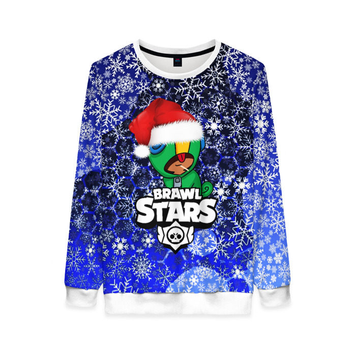Женский свитшот 3D Brawl Stars(Новогодний LEON) фото