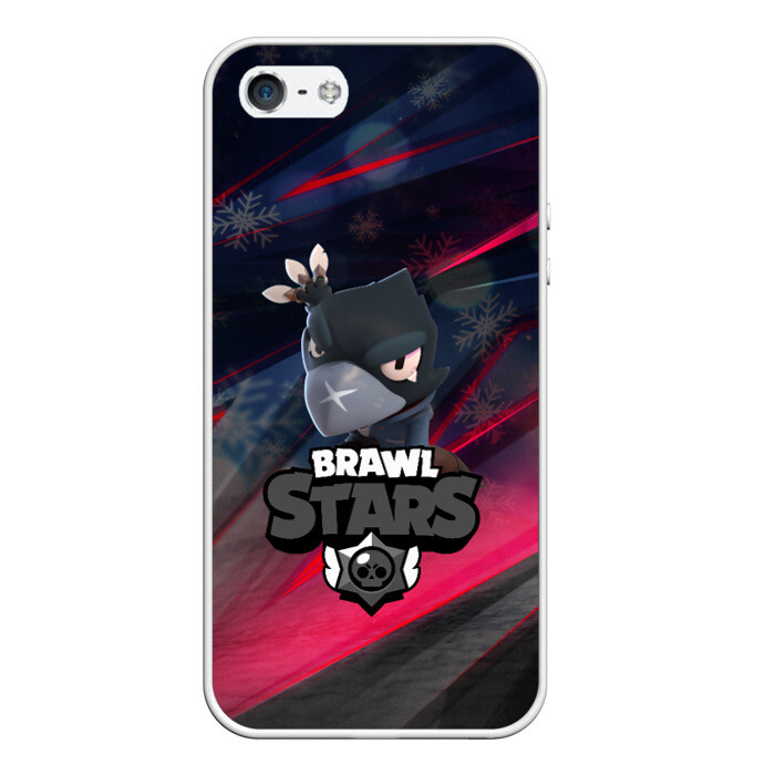 Чехол для iPhone 5/5S матовый Brawl Stars CROW SNOW фото