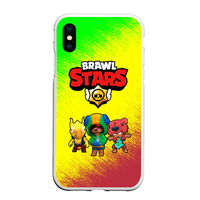 Чехол для iPhone XS Max матовый Brawl Stars Leon Nita Crow фото