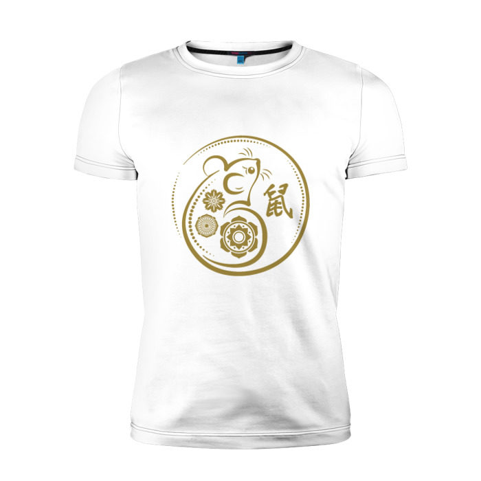 Мужская футболка премиум 2020 - Год Крысы фото